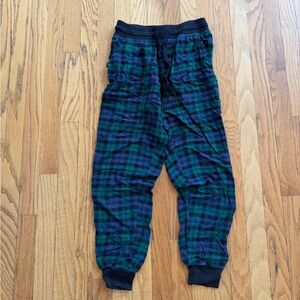 Women’s Old Navy Green and Blue Plaid Jogger PJ Pants